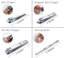 Load image into Gallery viewer, Manicure Set Professional Nail Clippers Kit Pedicure Care Tools- Stainless Steel Women Grooming Kit 12Pcs for Travel or Home (Gold)