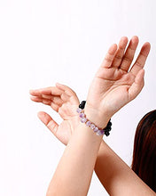 Load image into Gallery viewer, XHUUU Black Obsidian /Drusy Quartz Raw Amethyst Crystal Bracelet for Women Rope Adjustable Energy Healing Crystals Beads for Bracelets