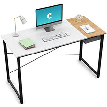 Load image into Gallery viewer, Cubiker Computer Desk 47" Home Office Writing Study Laptop Table, Modern Simple Style Desk with Drawer, White Natural