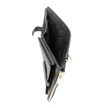 Load image into Gallery viewer, Michael Kors Women's Jet Set Travel Double Zip Wristlet, Black Saffiano, One Size
