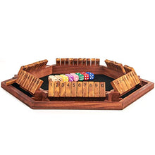 Load image into Gallery viewer, AMEROUS Upgraded 1-6 Players Shut The Box Dice Game, Wooden Board Table Math Game with 16 Dice, Shut-The-Box Rules, Gift Box Packed, Board Game for Kids Adults, Family Classroom Home Party or Pub