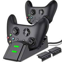 Load image into Gallery viewer, Controller Charger for Xbox one, Controller Charging Station Compatible with Xbox One/One X/One S/One Elite, Dual Charging Dock with 2 x 1200mAh Rechargeable Battery Packs…