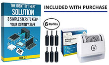 Load image into Gallery viewer, Identity Theft Protection Roller Stamps Wide Kit, Including 6-Pack Refills - Confidential Roller Stamp, Anti Theft, Privacy & Security Stamp, Designed for ID Blackout Security - Classy White