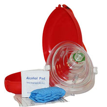 Load image into Gallery viewer, MCR Medical CPR Rescue Mask, Adult/Child Pocket Resuscitator, Hard Case with Wrist Strap