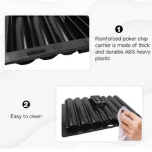 Load image into Gallery viewer, GSE Casino Poker Table Plastic Chip Trays, Las Vegas Style Dealer Table Chips Tray, Holds 300 Chips & 2 Playing Cards