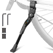 Load image into Gallery viewer, TOPCABIN Bicycle Adjustable Aluminium Alloy Bike Bicycle Kickstand Side Kickstand Fit for 22" 24" 26"- Black