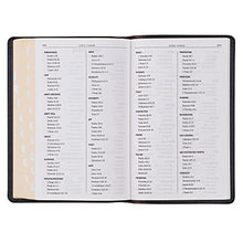 Load image into Gallery viewer, KJV Holy Bible, Standard Size, Premium Full Grain Leather Red Letter Edition - Thumb Index & Ribbon Marker, King James Version, Black/Saddle Tan