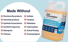 Load image into Gallery viewer, Clear Consumption Unscented Natural Foaming Hand Soap Refill, 64 oz (1/2 Gallon) - Made Directly from Organic Vegetable Oils - Castile - Vegan - No Confusing Synthetic Ingredients - Long Lasting & Soft on Hands