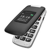 Load image into Gallery viewer, Easyfone A1 3G Unlocked Senior Flip Cell Phone, Big Button Hearing Aids Compatible Easy-to-Use Flip Mobile Phone with Charging Dock(Black)