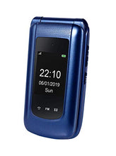 Load image into Gallery viewer, Uleway 3G Flip Phone Unlocked SOS Button Dual Screen Tmobile Flip Phone Dual Battery Basic Cell Phone for Senior&Kids (Blue)