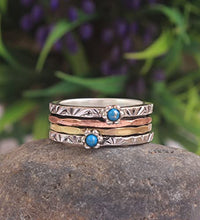 Load image into Gallery viewer, Turquoise Gemstone 925 Sterling Silver Spinner Ring Jewelry (10.5)