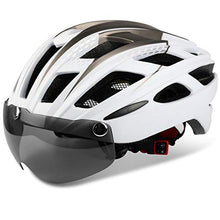 Load image into Gallery viewer, Basecamp Bike Helmet, Bicycle Helmet CPSC Certified Cycling/Climbing Helmet BC-069 with Detachable Magnetic Goggles Visor&LED Back Light&Portable Backpack Adjustable for Men/Women Mountain