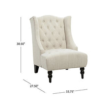 Load image into Gallery viewer, Christopher Knight Home Toddman High Back Club Chair, Light Beige
