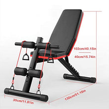 Load image into Gallery viewer, Riforla Home Gym Adjustable Weight Bench Foldable Workout Bench Sit Up AB Incline Abs Bench Flat Fly Press Fitness Rope Weight Capacity 600LBS