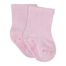 Load image into Gallery viewer, Gerber Kids' 8-Pack Wiggle-Proof Jersey Crew Socks, Light Pink, 4T