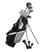 Load image into Gallery viewer, Top Line Men's Right Handed M5 Golf Club Set , Set Includes Driver, Wood, Hybrid, 5, 6, 7, 8, 9, PW Stainless Steel Irons with True Temper Steel Shaft, Putter, Deluxe Stand Bag & 3 Headcovers