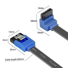 Load image into Gallery viewer, BENFEI SATA Cable III, 3 Pack SATA Cable III 6Gbps 90 Degree Right Angle with Locking Latch 18 Inch for SATA HDD, SSD, CD Driver, CD Writer - Blue