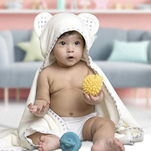 Load image into Gallery viewer, Set of 2 Bamboo Hooded Baby Towels – Large, Luxurious and Ultra Absorbent – 30 x 30 Inch – Soft and Suitable Bamboo Baby Bath Towels for Infants, Toddlers and Kids – 400 GSM for Boys and Girls