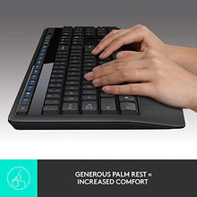 Load image into Gallery viewer, Logitech MK345 Wireless Combo Full-Sized Keyboard with Palm Rest and Comfortable Right-Handed Mouse, 2.4 GHz Wireless USB Receiver, Compatible with PC, Laptop