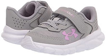Load image into Gallery viewer, Under Armour Girls' Infant Assert 9 Alternate Closure, Gray Wolf (100)/Pacific Purple, 9K M US