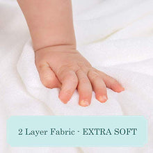 Load image into Gallery viewer, HIPHOP PANDA Bamboo Burp Cloths - Thickening 2 Layer Ultra Absorbent Burping Cloth for Baby Boys and Girls, Newborn Essentials Towel - Milk Spit Up Rags - Burpy Bib for Unisex - White (4-Pack)