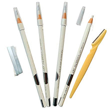 Load image into Gallery viewer, Waterproof Eyebrows Pencil Tattoo Makeup And Microblading Supplies Kit-Permanent Eye Brow Liners In 5 Colors Waterproof Eyebrow Pencils Peel - Brow Pencil Set For Marking (4 white)