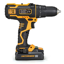 Load image into Gallery viewer, MOTORHEAD 20V ULTRA Cordless Drill Driver, Lithium-Ion, ½” Keyless Chuck, 16+1+1 Clutch, 2-Speed Transmission, Variable Speed Trigger, Built-in LED, 2Ah Battery, Charger, 22 Accessory Bits, USA-Based