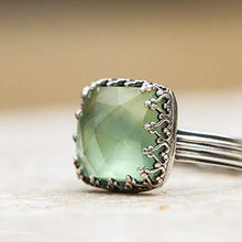 Load image into Gallery viewer, Phonphisai shop Superb Women 925 Silver Natural Gemstone Peridot Moonstone Wedding Ring Size6-10 (8)