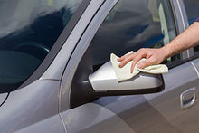 Load image into Gallery viewer, QLOUNI 2PCS Genuine Chamois Leather Car Cleaning Cloth Washing Leather Towel, Natural Sheepskin Shammy Chammy for Wiping Polishing Drying Vehicle Boat Caravan Bike Motorcycle Auto Windows Instrument