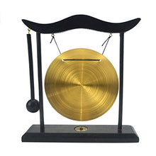 Load image into Gallery viewer, Feng Shui Brass Gong Desktop Zen Art for Fortune + Free Red String Bracelet H1301