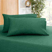 Load image into Gallery viewer, Extra Deep Pocket Sheets - Bamboo Blend 5-Piece 21” Bed Sheet Set – Bamboo and Microfiber Blend – Extra Deep Bed Sheet – Ultra Deep Sheets for Deep Pockets Mattress - Split Cal King - Hunter Green