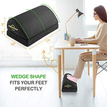 Load image into Gallery viewer, AMERIERGO Adjustable Foot Rest - Office Under Desk Foot Rest with 2 Adjustable Heights, Ergonomic Foot Rest with Non-Slip Bottom, Foot Rest Cushion with Mesh Breathable Washable Cover-AEFR4