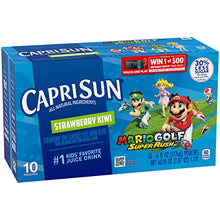 Load image into Gallery viewer, Capri Sun Strawberry Kiwi Naturally Flavored Kids Juice Drink Blend (10 ct Box, 6 fl oz Pouches)