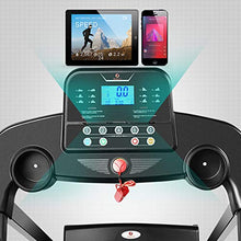 Load image into Gallery viewer, Fitnessclub Folding Electric Treadmill Power Motorised Running Machine with LCD Display, Hand Grip Pulse Sensor,Tablet Holder (Standard Version)