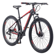 Load image into Gallery viewer, Schwinn Bonafide Mens Mountain Bike, Front Suspension, 24-Speed, 29-Inch Wheels, 17-Inch Aluminum Frame, Matte Black/Red