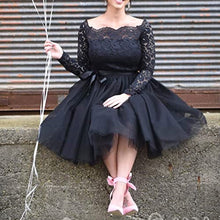Load image into Gallery viewer, WDPL Women's A Line Short Knee Length Tutu Tulle Prom Party Skirt, Black, 3X
