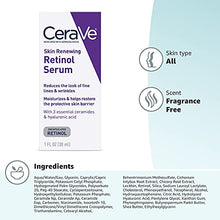 Load image into Gallery viewer, CeraVe Anti Aging Retinol Serum | Cream Serum for Smoothing Fine Lines and Skin Brightening | With Retinol, Hyaluronic Acid, Niacinamide, and Ceramides | 1 Ounce