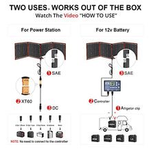 Load image into Gallery viewer, DOKIO 160W 18V Portable Solar Panel Kit (ONLY 9lb) Folding Solar Charger with 2 USB Outputs for 12v Batteries/Power Station AGM LiFePo4 RV Camping Trailer Car Marine…