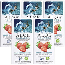 Load image into Gallery viewer, Aloe Cadabra Flavored Personal Lubricant Organic Passion Lube for Anal Sex, Oral, Women, Men & Couples, Naked Strawberry 2.5 Ounce (Pack of 5)