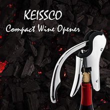 Load image into Gallery viewer, Stainless Steel Wine Opener Compact Vertical Corkscrew Wine Bottle Opener with Foil Cutter