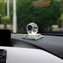 Load image into Gallery viewer, Professional Car Ornament Crystal Ball Decoration Clock Auto Watch Automobiles, Ornaments In Electronics - Huge Glass Ornaments, Swarovski Crystal Rainbow Ornament, Dashboard Ornaments