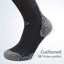 Load image into Gallery viewer, Petrala Hiking Socks Mens 13-15 Moisture Wicking Thick Padded Combed Cotton Sock Trekking Outdoor Performance 5 Pack