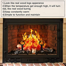 Load image into Gallery viewer, Uniflasy Gas Fireplace Logs, 6pcs Ceramic White Birch Wood Firepit Gas Logs for Firebowl, Vented, Gel, Ventless, Electric, Gas Inserts, Propane, Indoor or Outdoor Gas Fireplace Fire Pit, Logs Decor