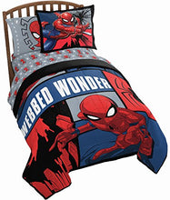Load image into Gallery viewer, Jay Franco Marvel Spiderman Webbed Wonder 5 Piece Twin Bed Set - Includes Comforter & Sheet Set - Bedding Features Spiderman - Super Soft Fade Resistant Polyester - (Official Marvel Product)