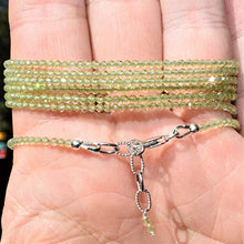 Load image into Gallery viewer, Adjustable 6.5" to 7.5" Micro-Faceted 2mm Peridot Bracelet Sterling Silver (Selenite Charged) Reiki by Zenergy Gems