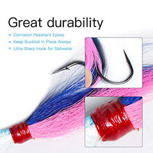 Load image into Gallery viewer, Dr.Fish Lot 3 Bucktail Jig Fluke Lure Saltwater Freshwater Baits Assorted Kit Bass Striper Bluefish Surf Fishing White, Chartreuse, Red 1/4 oz