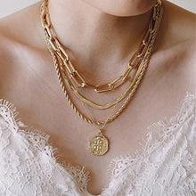 Load image into Gallery viewer, luxval 18K Gold Chain for Men, 2.5MM Solid Rope Chain for Women, Gold Plated Chain Necklaces Diamond Cut Jewelry, 18"+2"