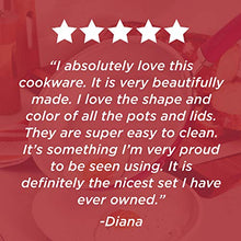 Load image into Gallery viewer, Rachael Ray Create Delicious Nonstick Cookware Pots and Pans Set, 13 Piece, Red Shimmer