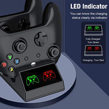 Load image into Gallery viewer, Controller Charger for Xbox One, Controller Charging Station Compatible with Xbox One/X/S Elite Controller, Dual Charging Dock with 2X1200mAh Rechargeable Battery