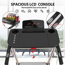 Load image into Gallery viewer, FUNMILY Treadmill, 2.25HP Treadmills for Home with Table & Bluetooth Speaker & Large LCD Monitor, Zero Installation Electric Walking Jogging Machine for Home/Office Use (Gray)
